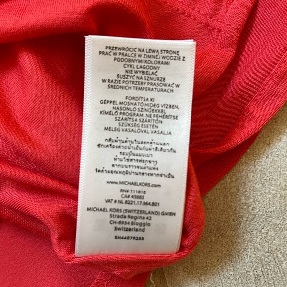 NWT Michael Kors Coral Reef Long Sleeve Lined Blouse - Picture 2 of 12